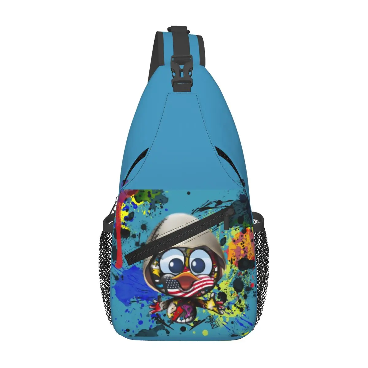 

Custom Calimeros Comic Sling Crossbody Backpack for Women Men Waterproof Little Chicken Daypack Printing Shoulder Backpack