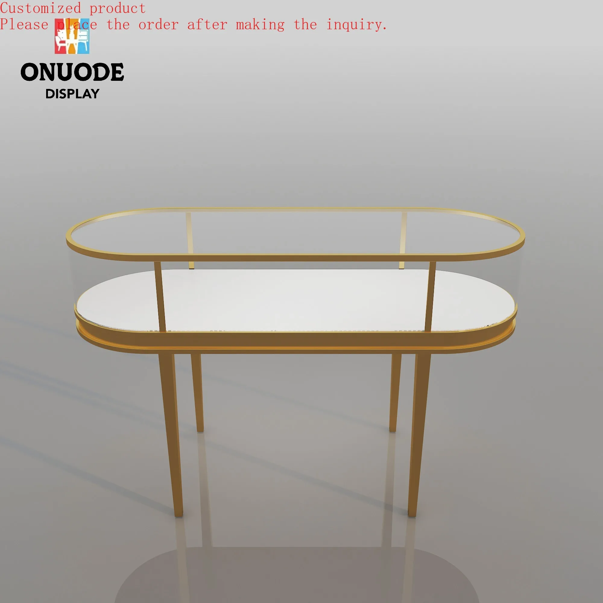 

Custom.Custom Modern LED Light Glass Jewelry Display Stand Simple Design for Jewelry Store Showcase Jewelry Showcases