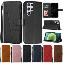 For Samsung Galaxy S23 Ultra Case Flip Wallet Book Cover for Coque Samsung S 23 Ultra S23Plus Leather Protective Phone Case Capa