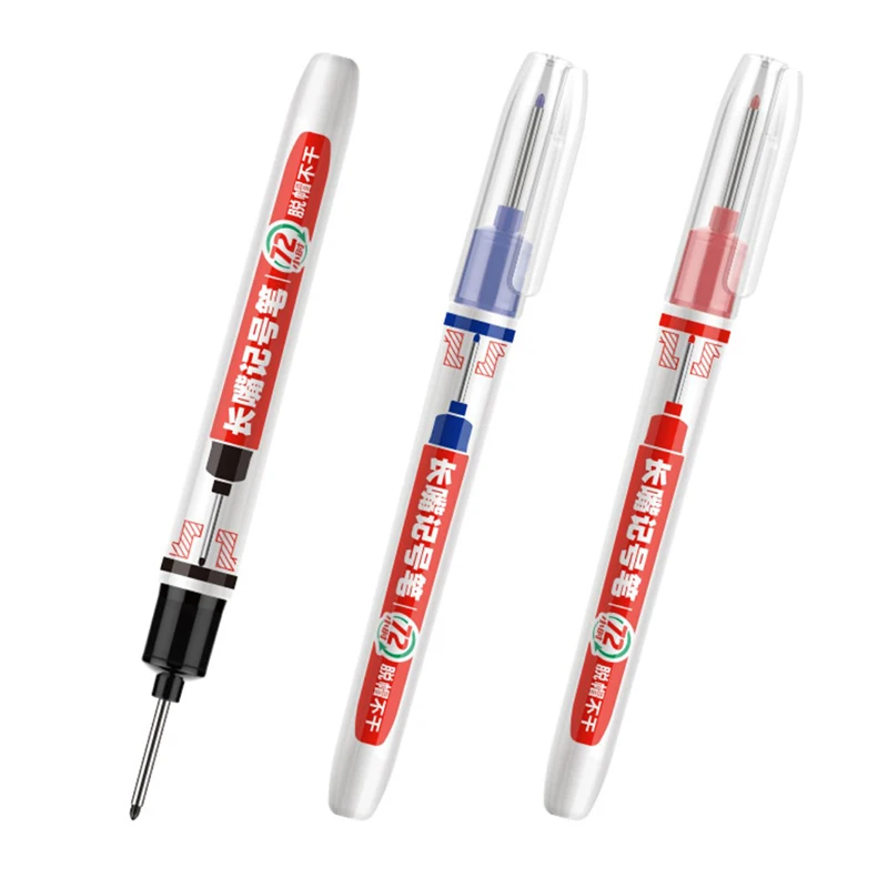 20mm Long Head Markers Pen Bathroom Woodworking Decoration Multi-purpose Deep Hole Waterproof Marker Pens