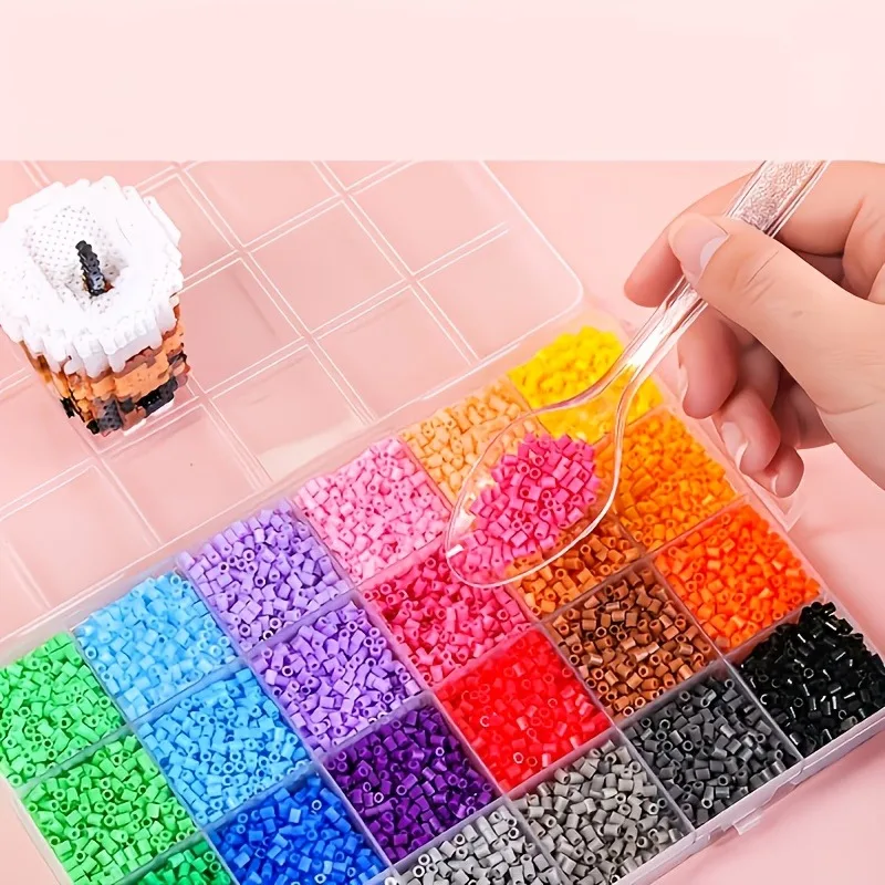 2,6mm 96 Farben Hama Perlen Bildungs-Set Bügelperlen 3D Puzzle Perlen Bügeln DIY Intelligenz Lernspielzeug Bastelpuzzles – Detail 9