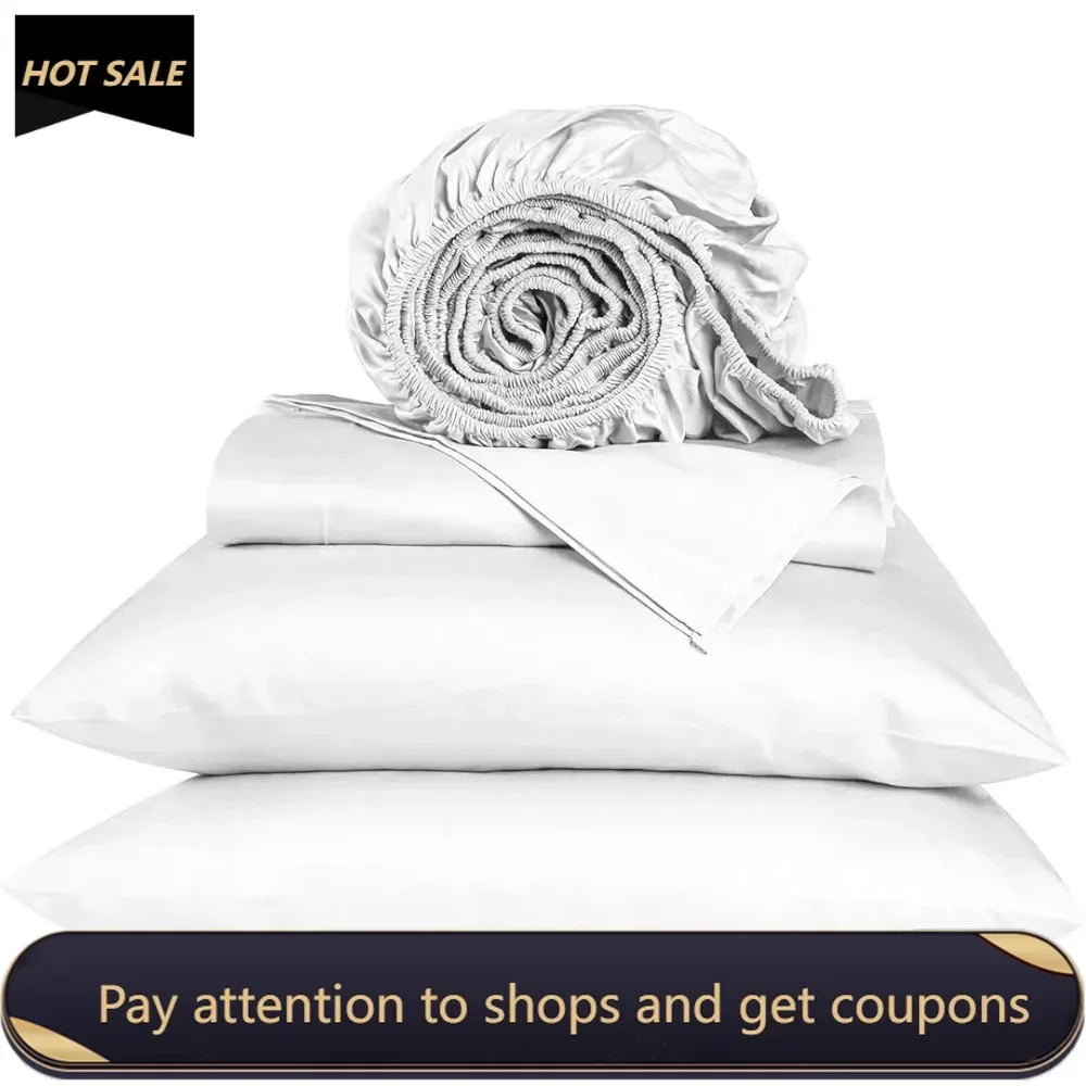 100% Pure Cotton Bed Sheet Sets 800 Thread Count Sheets Set King Size Inflatable Sleeping Mattress Protector Double Bed Linen