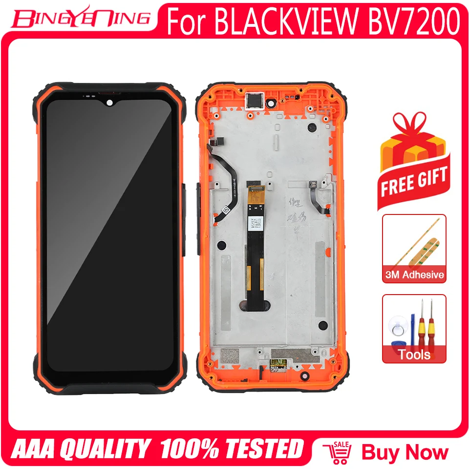 6.1 Inch Original New For Blackview BV7200 Touch Screen + 1560x720 LCD Display With Frmae Digitizer Assembly