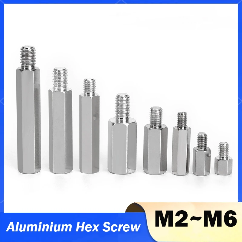 M2 M2.5 M3 M4 M5 M6 Aluminium Standoff Male Female Hex Board Spacing Screw Column Pillars Spacers Bolt PCB Support Single Head