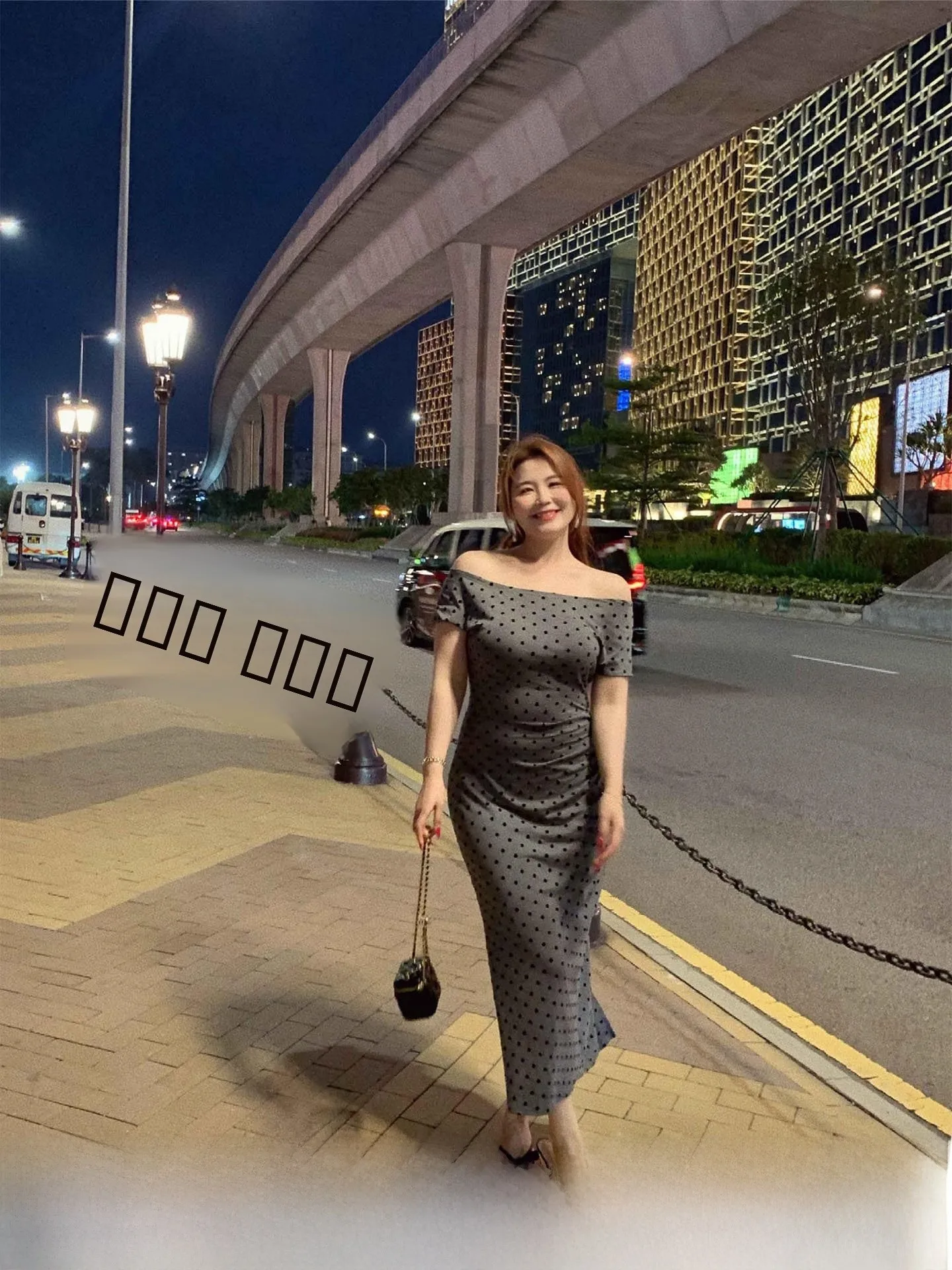 

Летнее новое платье больших размеров в горошек с открытыми плечами, стройнящее, в винтажном стиле, длинное, в стиле ML Jie Le Commuter Retro Fit