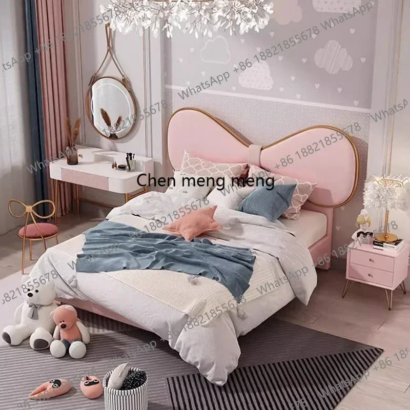 

Floor Modern Bed Bedroom Children Queen Multifunctional Beauty Design Bed Girls Princess Sleeping Cama Solteiro Unique Furniture