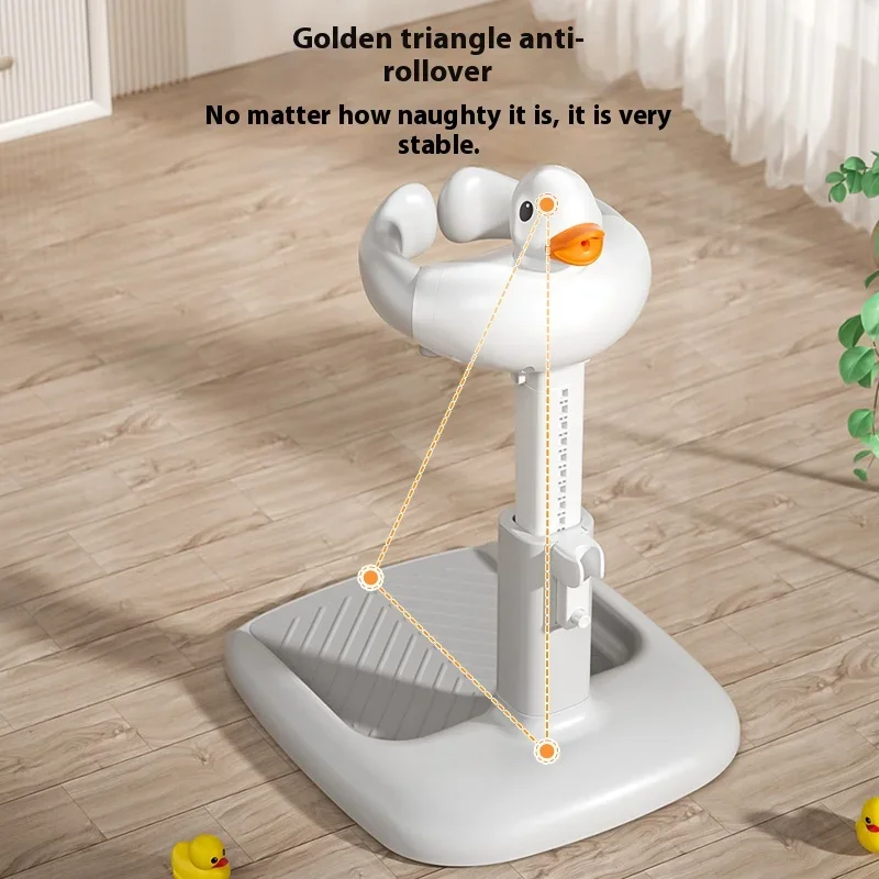 Adjustable height foldable design baby bath stand baby bath tower with non-slip base for homes and daycare centers