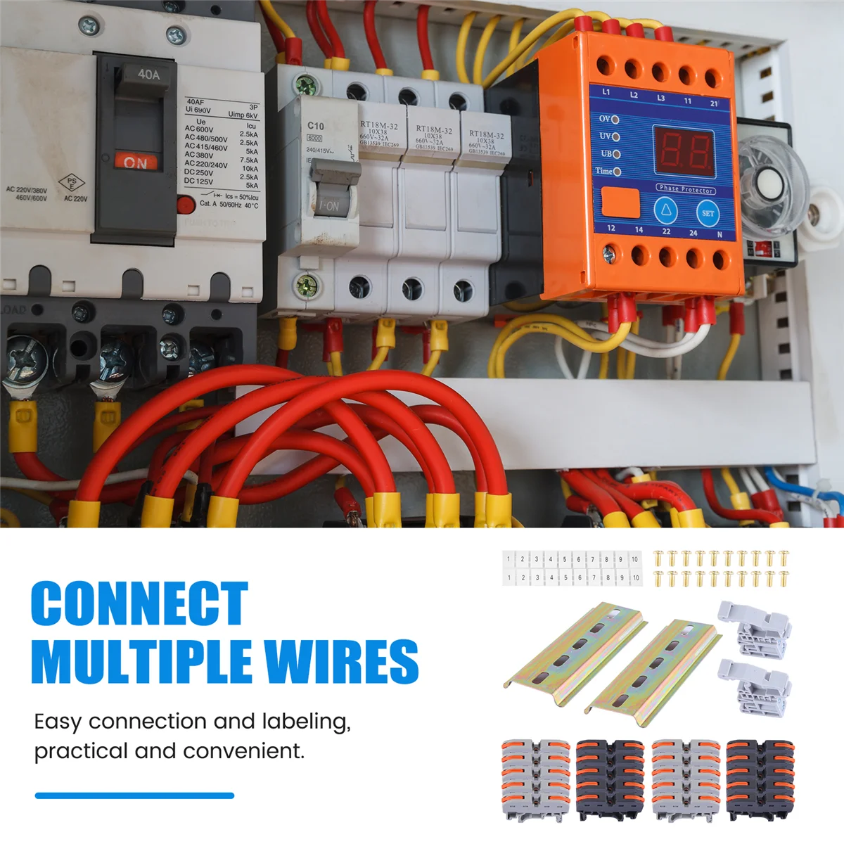 Rail Terminal Blocks Kit DIN Rail Terminal Blocks Kit, with Universal Compact