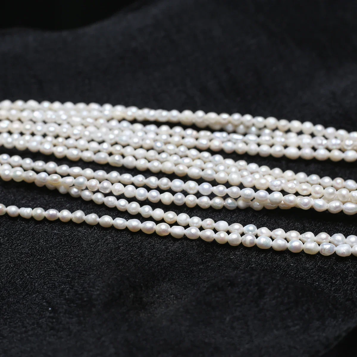 3-4mm A Natural Freshwater White Irregular Pearl Bead Christmas Gift Women for Jewelry Making DIY Necklace Bracelet Accessories
