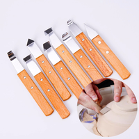 8pcs Pottery Carving Shaping Knife Set Wooden Handle Stainless Steel Ceramic Repair Tool Clay Model Pottery Making Tool