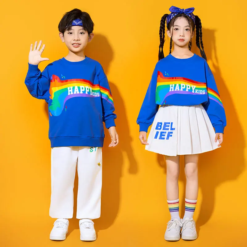 子供のチアリーディングユニフォーム,幼稚園のコンサートクラスのユニフォーム,小学生の女の子,スポーツパフォーマンススーツ,秋