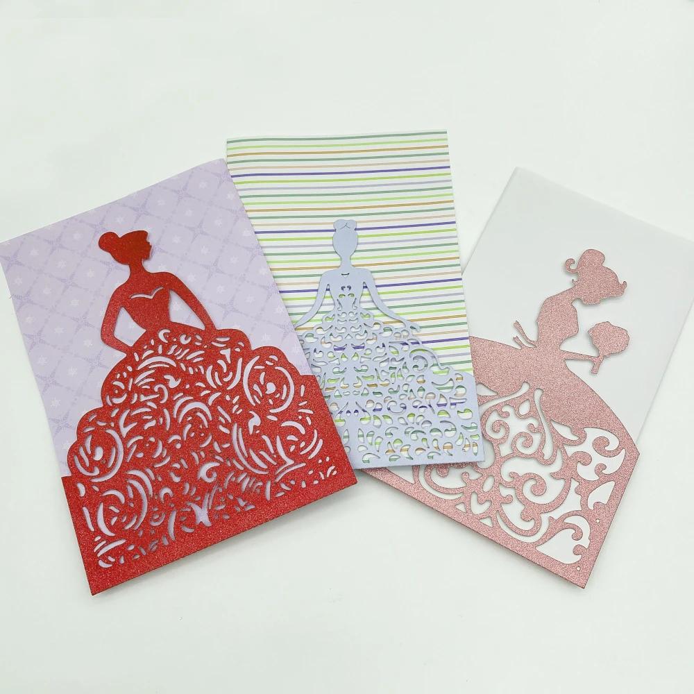 Girl Bride Metal Cutting Dies Template Stencils For Wedding Invitation Card Making Scrapbooking DIY Paper Craft Gift