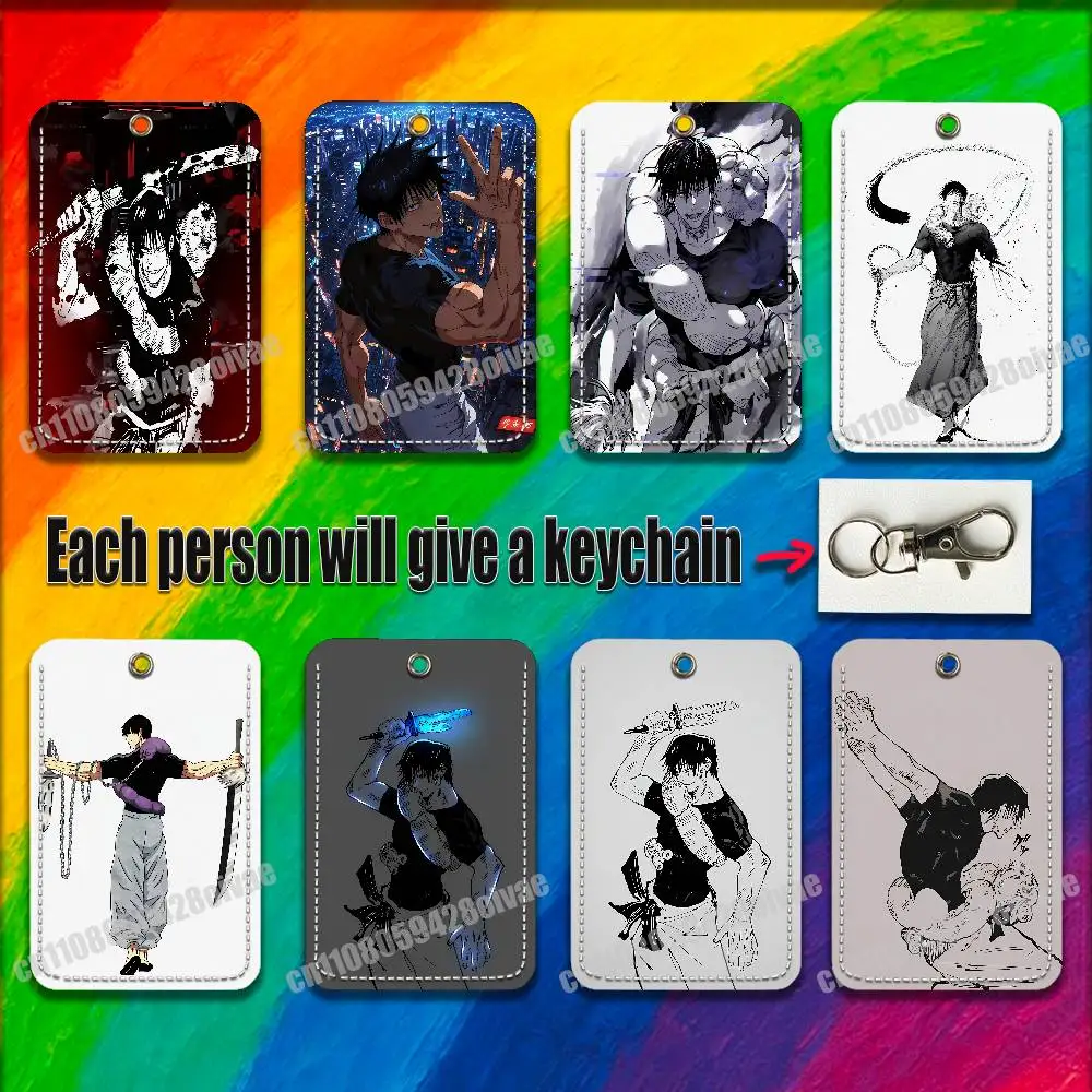 

Toji Fushiguro J-Jujutsu K-Kaisen For ID Clips Credit Bank Work Card Holder Case Badge Bag Ornament Key Keychain