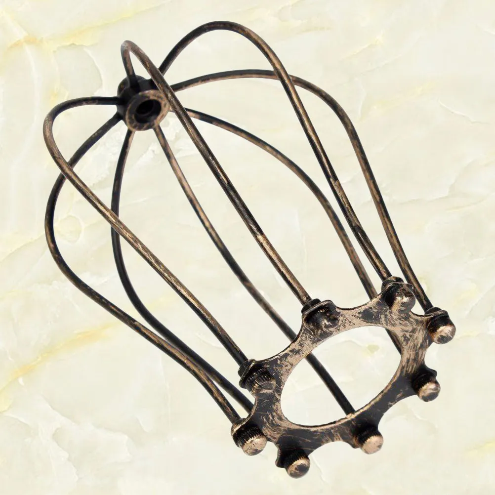 Retro Iron Lampshade Vintage Light Cover For Home Decoration Chandelier Cage Guard Bulb Protector Wall Ceiling Bedside Lighting