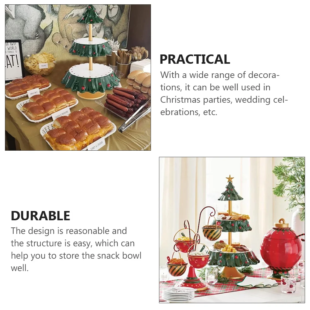 

1Pcs Snack Table Versatile Resin Serving Tray for Christmas Wedding Event Decoration Food Storage Candy Plate Dish