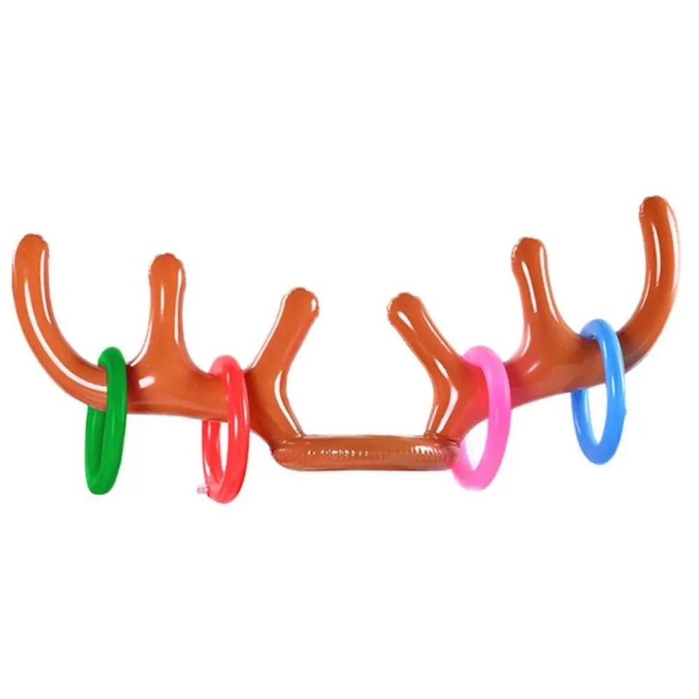 Party Home Ring Toss Outdoor Festival New Year Gift Ferrule Game Christmas Headband Inflated Inflatable Antler Hat