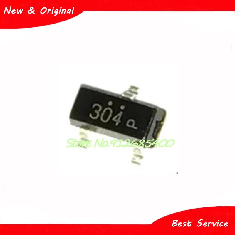 10 Pcs/Lot FDV304P 304 25V/460mA SOT23 New and Original In Stock