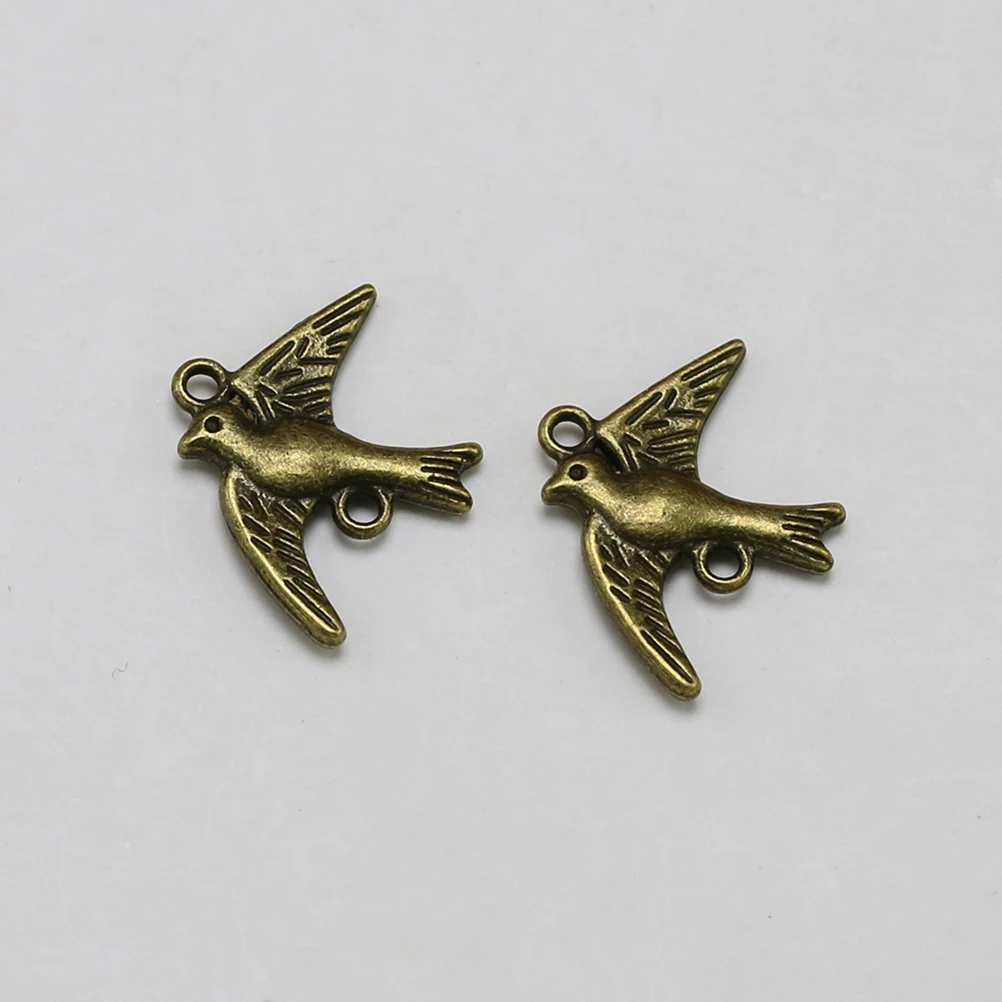 

20pcs Alloy Pigeon Pendant Charm Simple Stylish Design for DIY Necklace Bracelet Earrings Jewelry Making Crafts Gifts