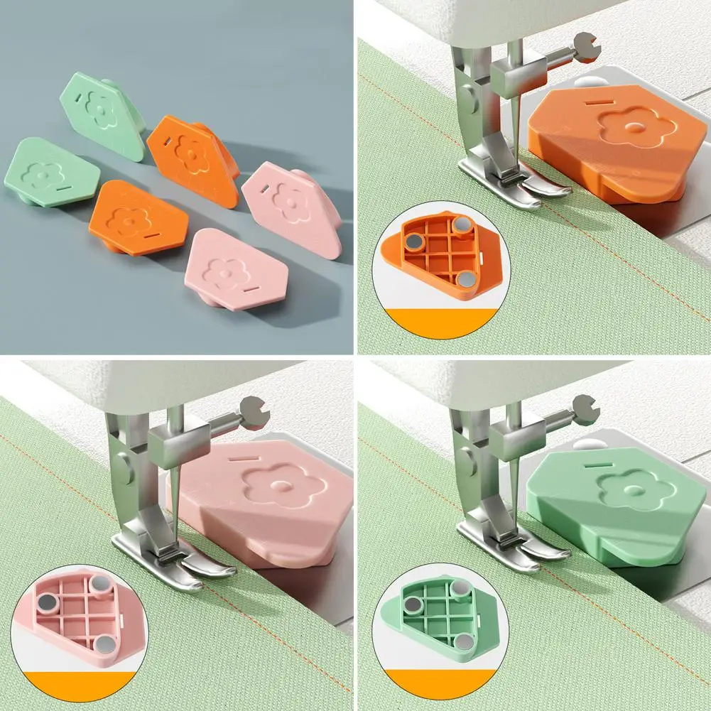 Magnet Lock Stitcher Sewing Machine Accessories New Multi-purpose Magnet Gauge Edge Polygonal Anti-Curling Plastic Positioner