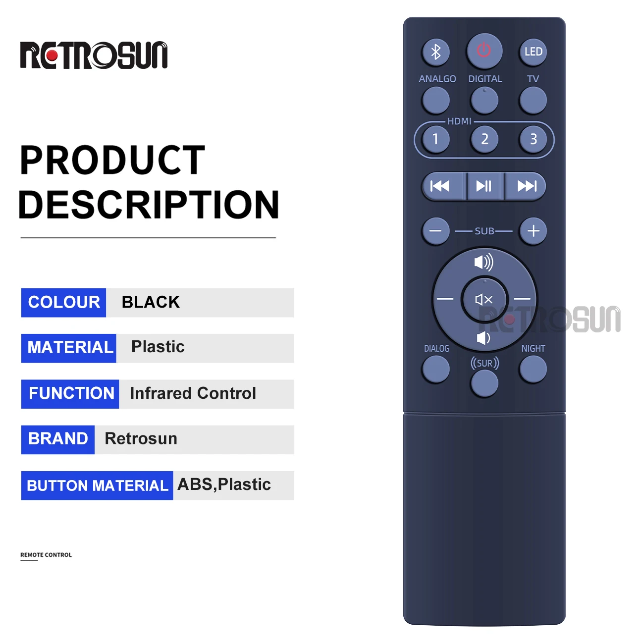 1063117 RSB-11ควบคุมระยะไกลสำหรับ Klipsch ระบบแถบเสียง RSB-14 1063120 RSB11 RSB14ใหม่