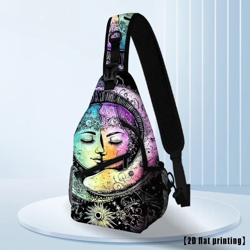 Sun And Moon Running Sports Waist Bag Comfortable Crossbody Bag Women Men Fashion ID Card Shoulder Bag Backpack