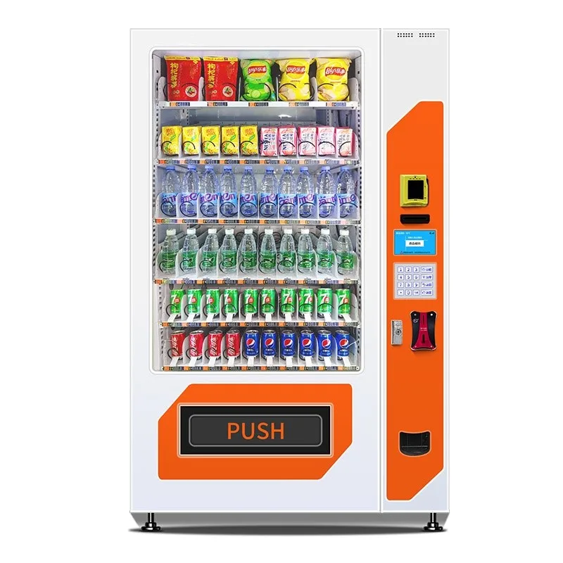 Touch Screen Snacks Vending Machine With Card Reader Bill And Coin Vending Machine Combo Drinks