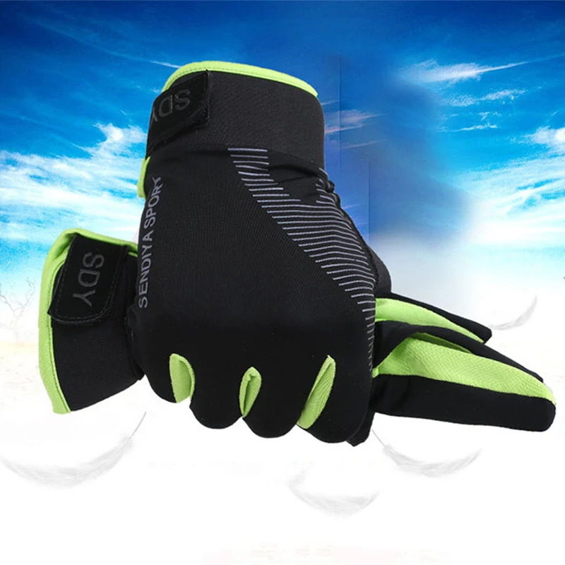 Ice Silk Breathable Touch Screen Riding Gloves Outdoor Sports Men and Women Elastic Mountain Climbing Cycling Driving Running