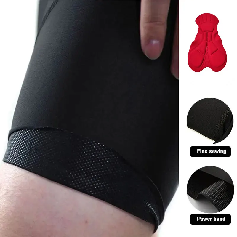 Black Cycling Bibs Shorts Mountain Bike Breathable Men's Padded Bike Tights Triathlon Man Pro Licra Bicycle Shorts MTB Shorts