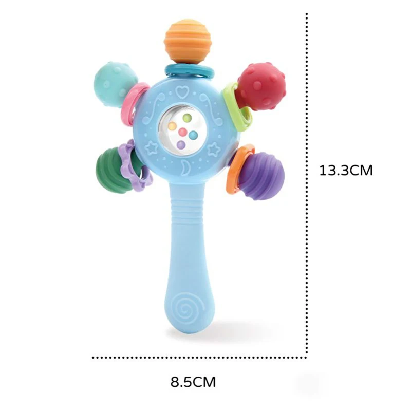 Baby grip training, soothing toys, shaking bells, spinning music, baby hand cranked sticks