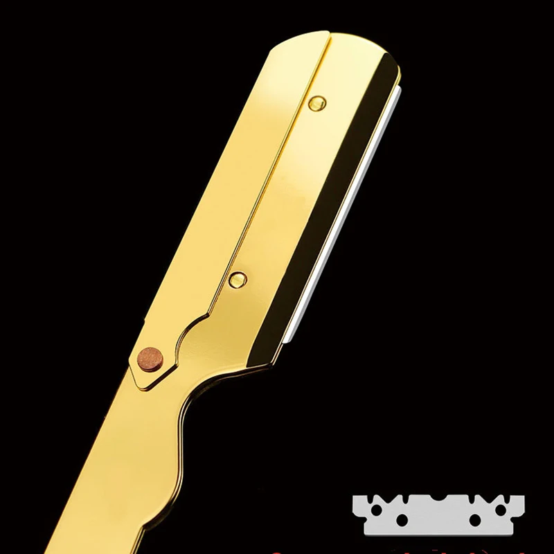 3 farben Männer Rasieren Barber Tools Haar Rasiermesser Schwarz Klapp Rasierer Messer Edelstahl Rasiermesser Barbearia Halter Geschenk