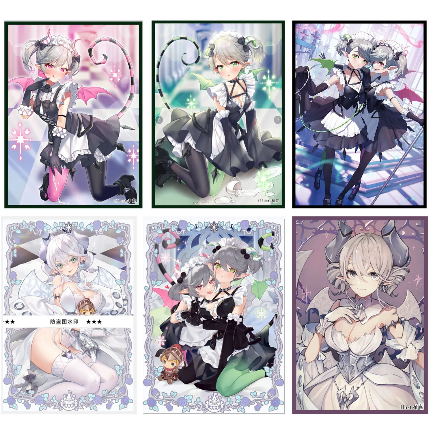 

60Pcs Yugioh Figures Arianna the Labrynth Servant Card Sleeves Yu-Gi-Oh! TCG OCG Trading Card Laser Flash Protector Case