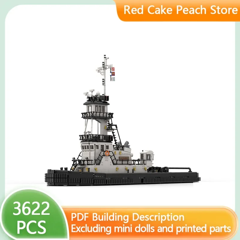 City Boat Model MOC Building Brick  Rescue Grade Super Large Tugboat Modular Technology Gift Holiday Assemble Children Toys Suit