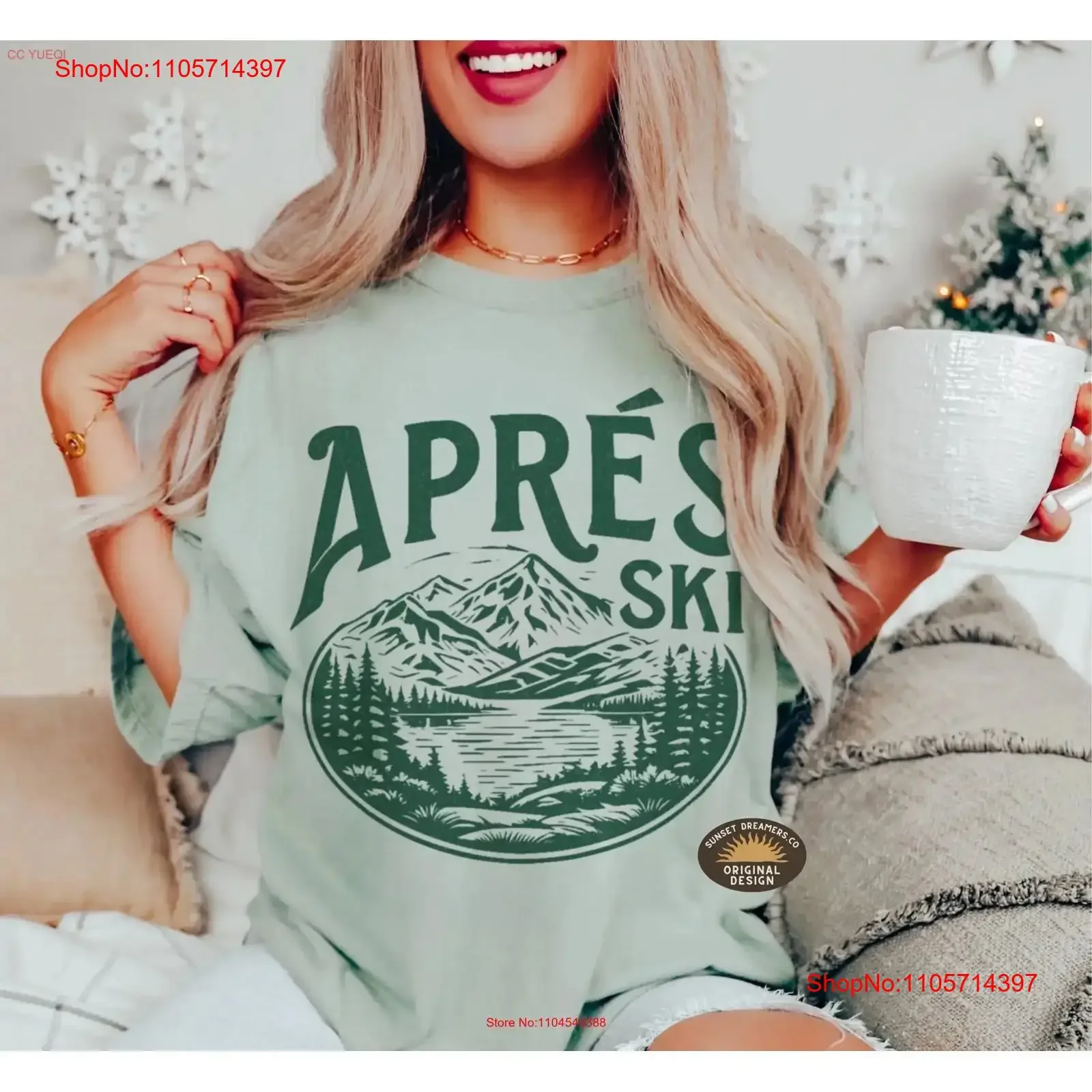 Skiing T Shirt Ski Apres Sweater Aspen SweaT Bachelorette Mountain vintage Washed Unisex graphic Versatile Slightly fashion
