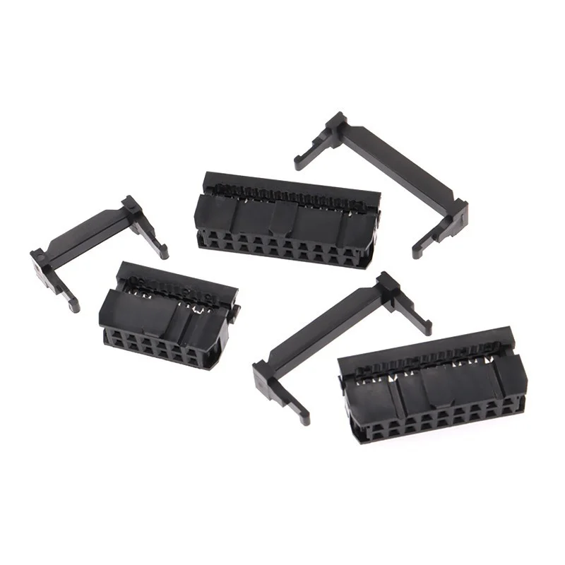 5PCS IDC FC Connector 2.54mm Pitch, IDC Crimp Header for Flat Ribbon Cable, 6/8/10/12/14/16/18/20 Pin