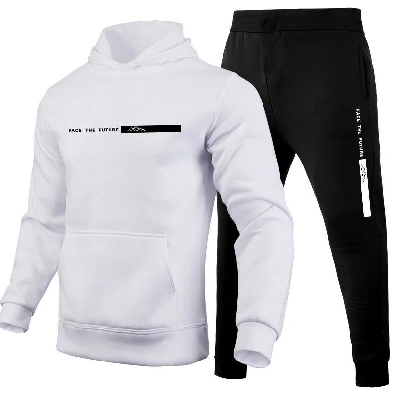 Men's Tracksuit Print Casual Hooded Sweatshirts Outdoors Fitness Sports Jogging Clothing Autumn Winter Fashion Hoodie Sportswear - view 2