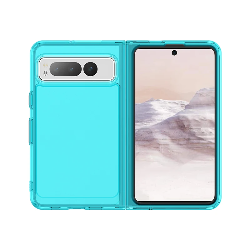 Candy Shockproof Silicone Bumper Phone Case For Google Pixel Fold