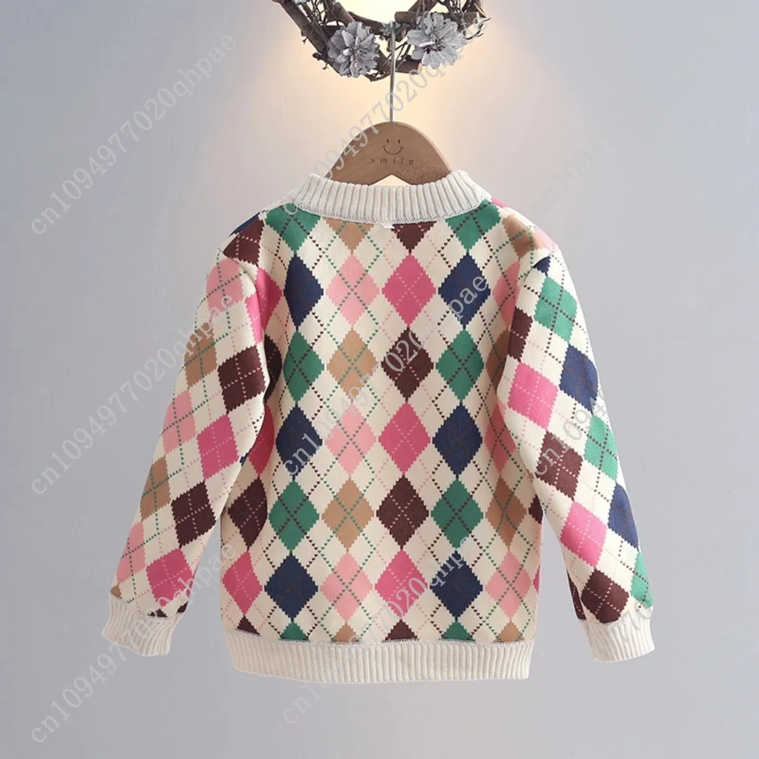 سترة الفتيات سميكة الخريف/الشتاء جديد عصري متعدد الاستخدامات للأطفال محبوك سترة الفتيات حلوة ولطيفة #2