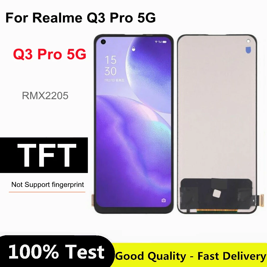 

6.43" For Realme Q3 Pro 5G LCD Display Touch Panel Glass Screen Digitizer Assembly RMX2205 for Realme Q3 Pro Display