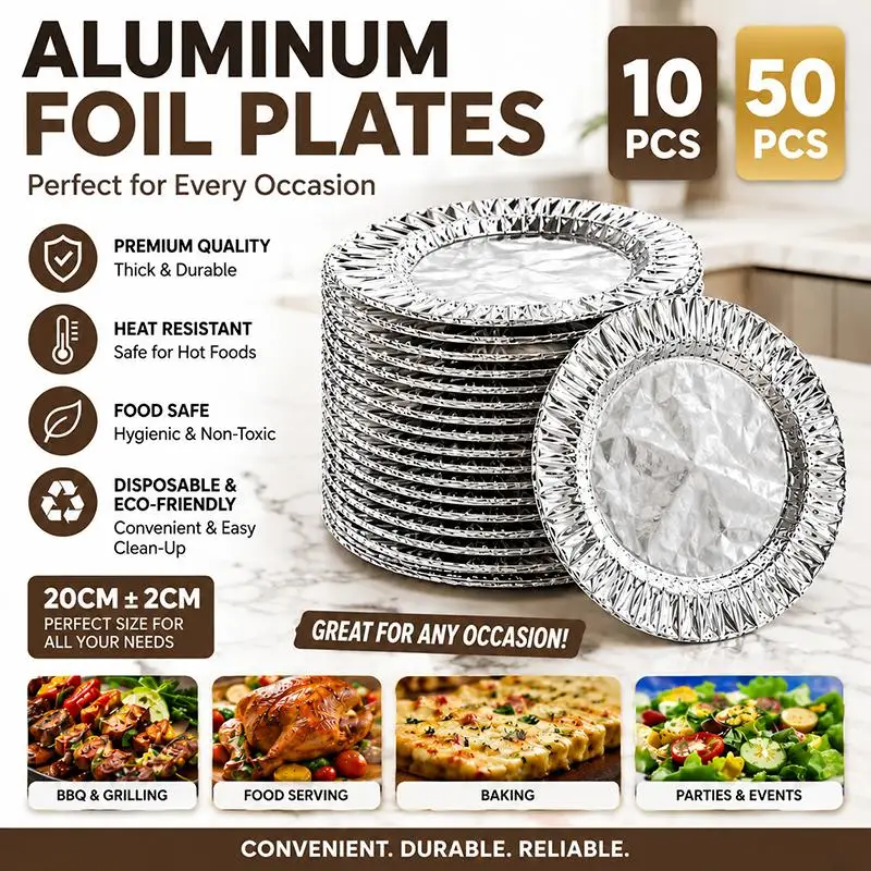 Kitchen Aluminum Foil Food Cover Heat Preservation Dust Proof Odor Barrier Protector Fit Most Bowls Food Fresh Storage
