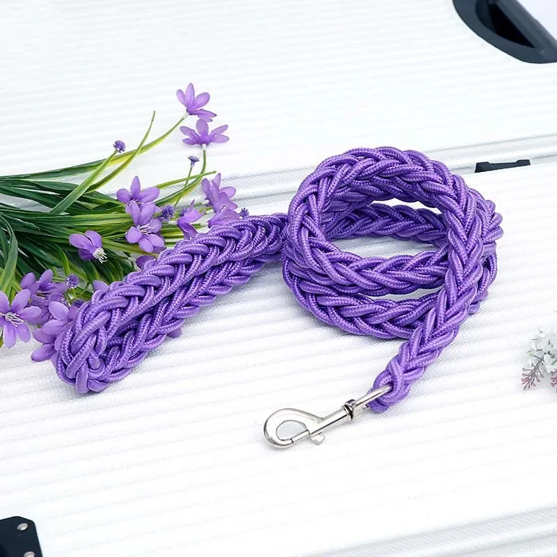 4.5ft Heavy Duty Large Dog Leash Durable Nylon Braided Lead for Small Medium Big Dogs Walking Hunting Camping Pet Accessories