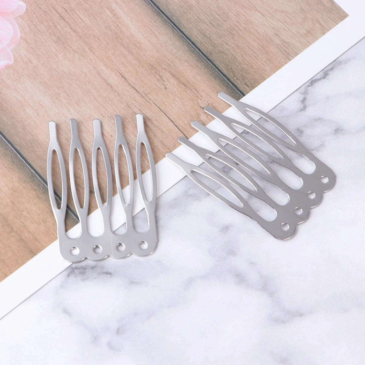 

50 шт., расчески для волос «сделай сам», материал премиум-класса, простая расческа с пятью зубцами, модные аксессуары ручной работы для женщин и дам