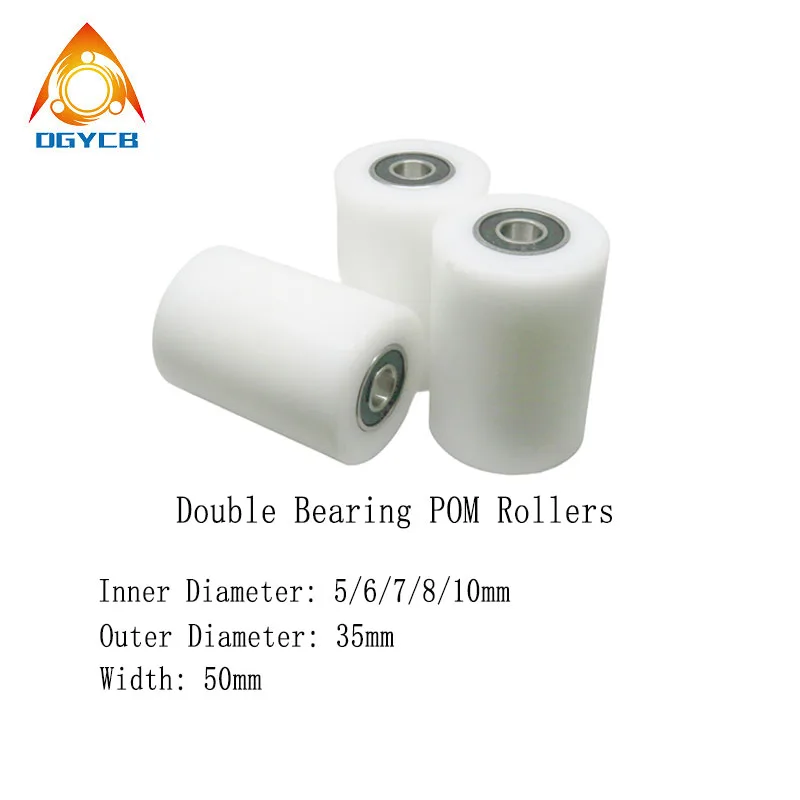 

1pcs Double Bearing POM Coated Roller 35mm BST69835-50 Driven Roller Positioning Wheel 8x35x50 Sliding Door Clamp Wheel 8*35*50