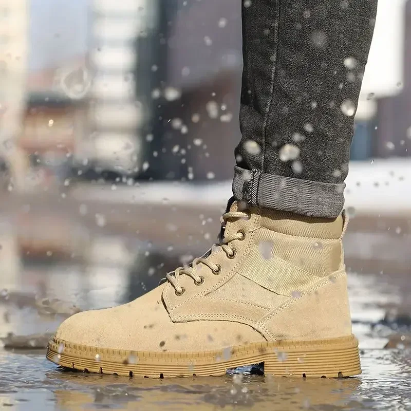 Scarpe da uomo leggere di sicurezza industriale da lavoro Stivali da uomo caldi invernali di alta qualità economici antiscivolo in promozione