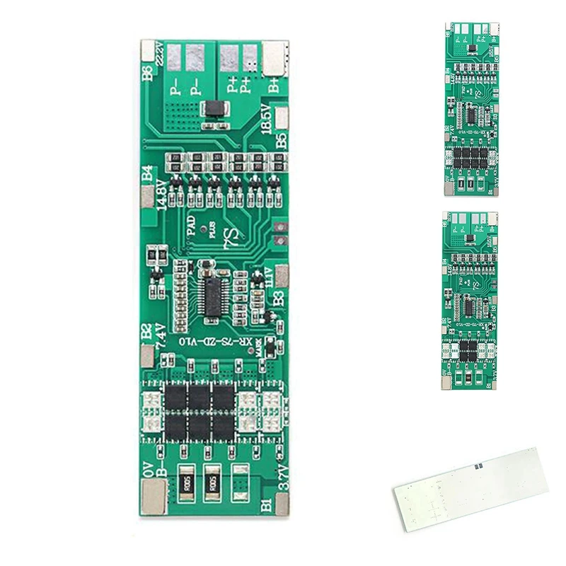 متوازن 7S BMS ليثيوم 18650 لوحة شحن حماية ماس كهربائى معادل المنفذ المشترك لبنك الطاقة