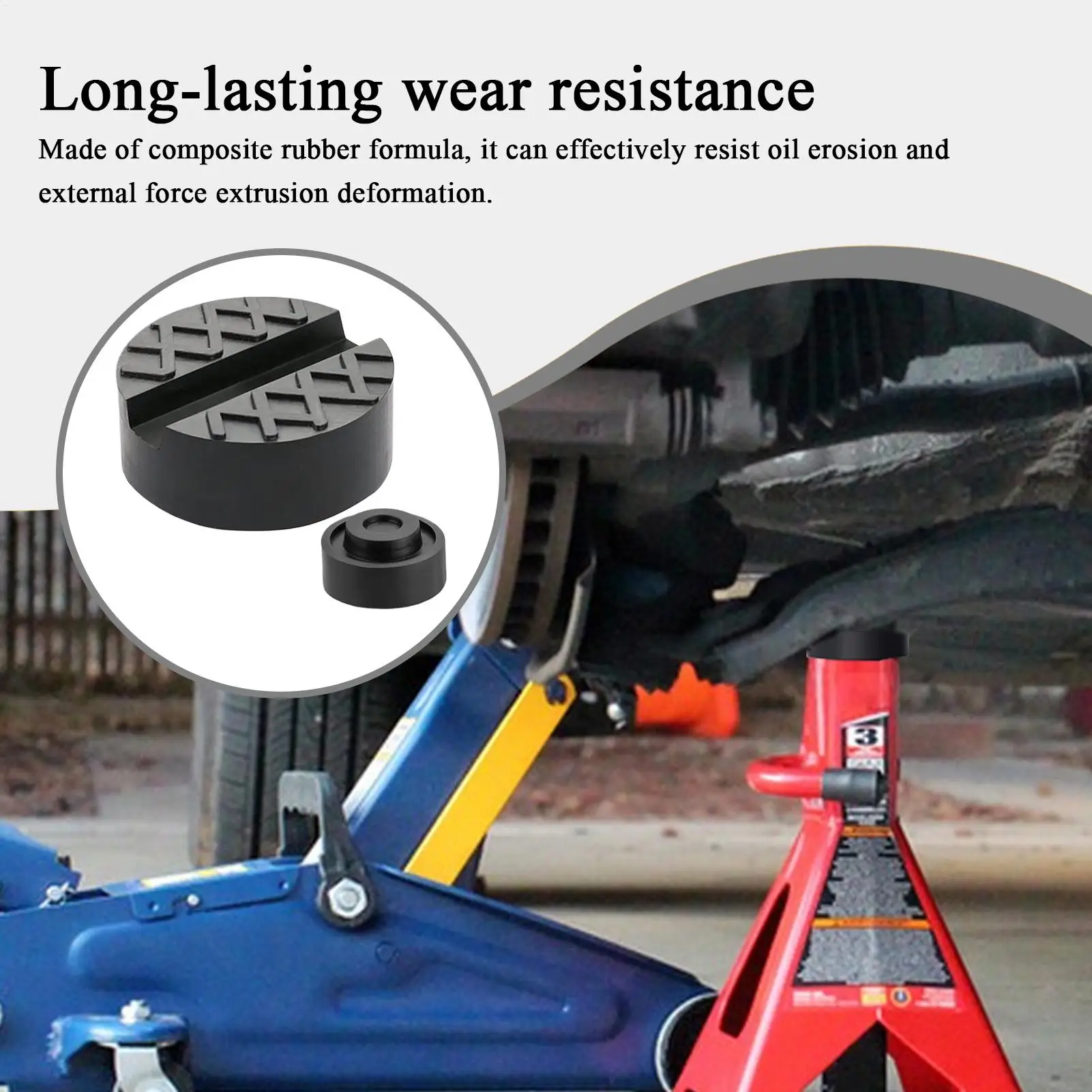 وسادة رافعة أرضية للسيارة، وسادة مطاطية، كتلة مثبت لتسوية العجلات، تغييرات الإطارات المؤقتة، مواقف السيارات في الممر غير المستوي