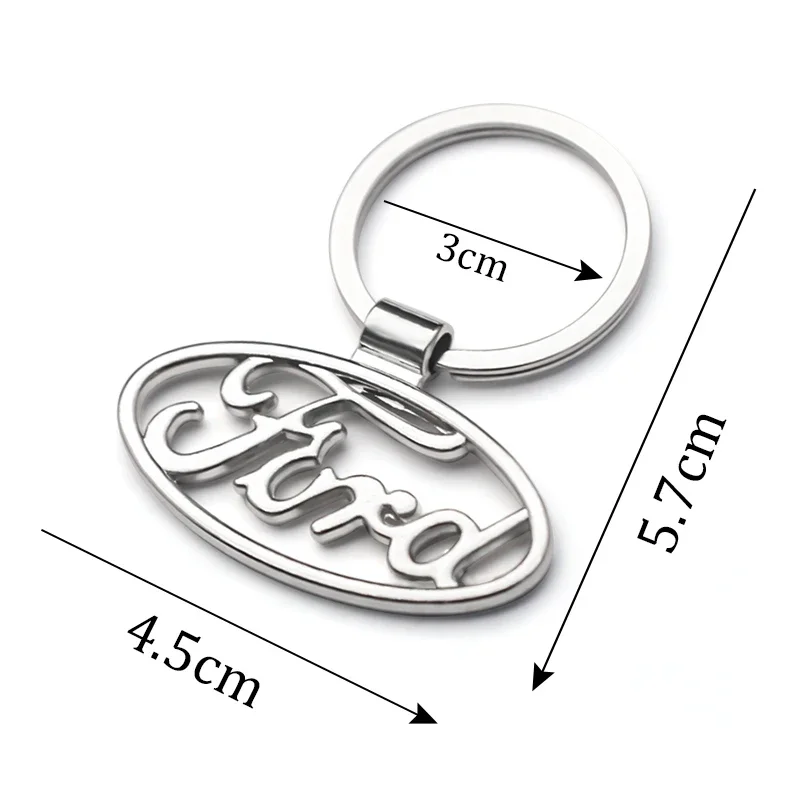 1Pc Car Logo Keychain Keyring For Ford Mustang Focus3 2 Transit Ecosport Edge Fiesta Escape Kuga Mondeo Fusion Ranger Key Chain
