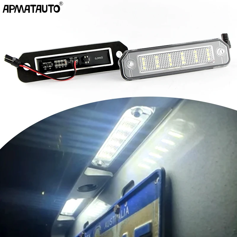 2Pcs For Honda Civic EJ EG EK Coupe/Hatchback/Sedan CR-X Del Sol Integra SJ White LED Number License Plate Light Car Accessories