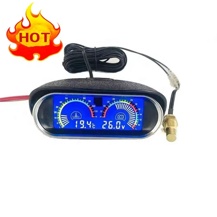 # Hot Sales Hot Sales 2-in-1 Universal LCD Digital Water Temperature And Voltage Watch-band Temperature Sensor 10mm 12V 24V For
