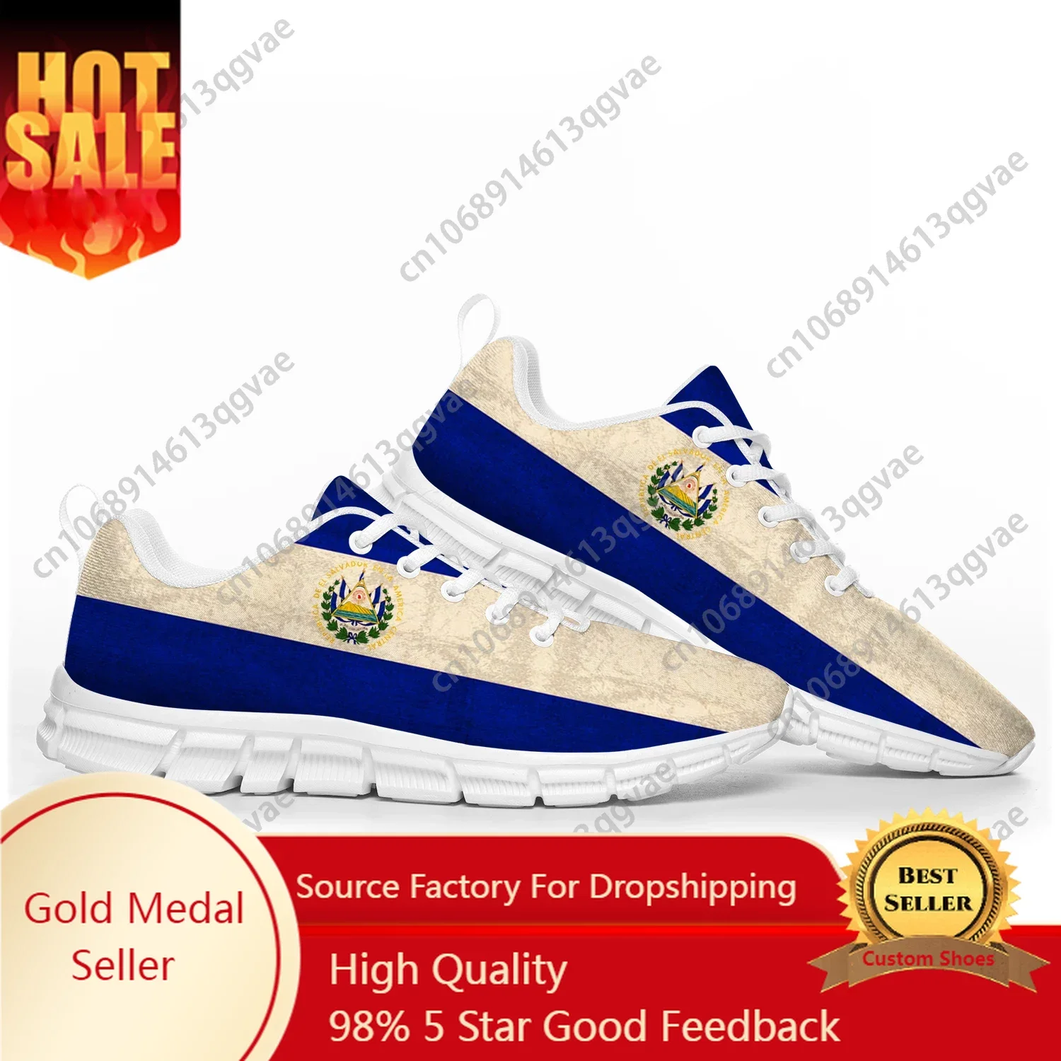 

El Salvador Flag Sports Shoes Mens Womens Teenager Kids Children Sneakers El Salvador Casual Custom High Quality Couple Shoes