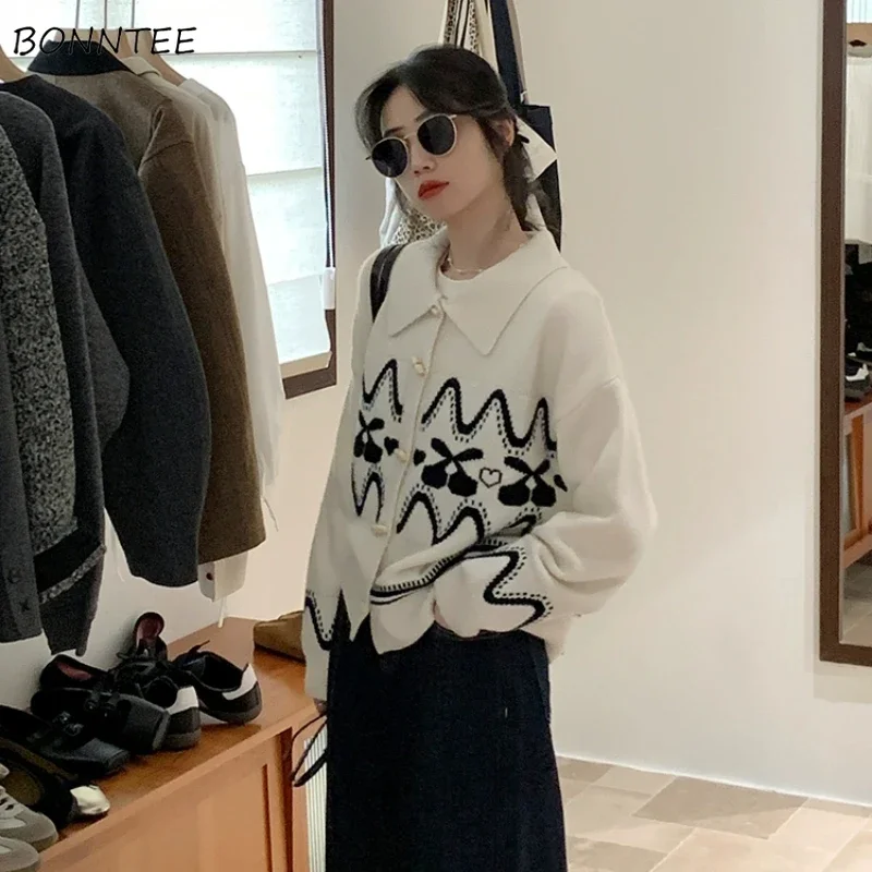 

Knitted Cardigans Women Buttons Tender Ulzzang Теплый Джемпер Женский Autumn Winter Hot Sale Aesthetic Ropa Elegante Para Mujer
